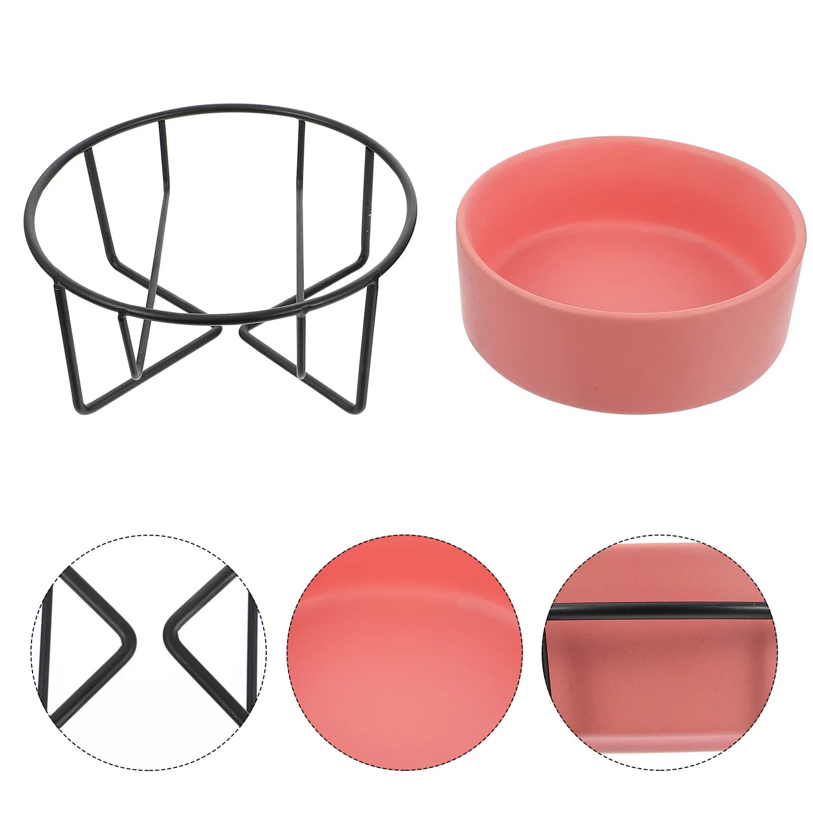 Set di Ciotole in Ceramica per Cani e Gatti, Alimentatore Protettivo, Accessori per Animali Domestici, Ciotola Stabile Antirovesciamento per Cibo e Acqua, Ciotola in Ceramica per Cuccioli