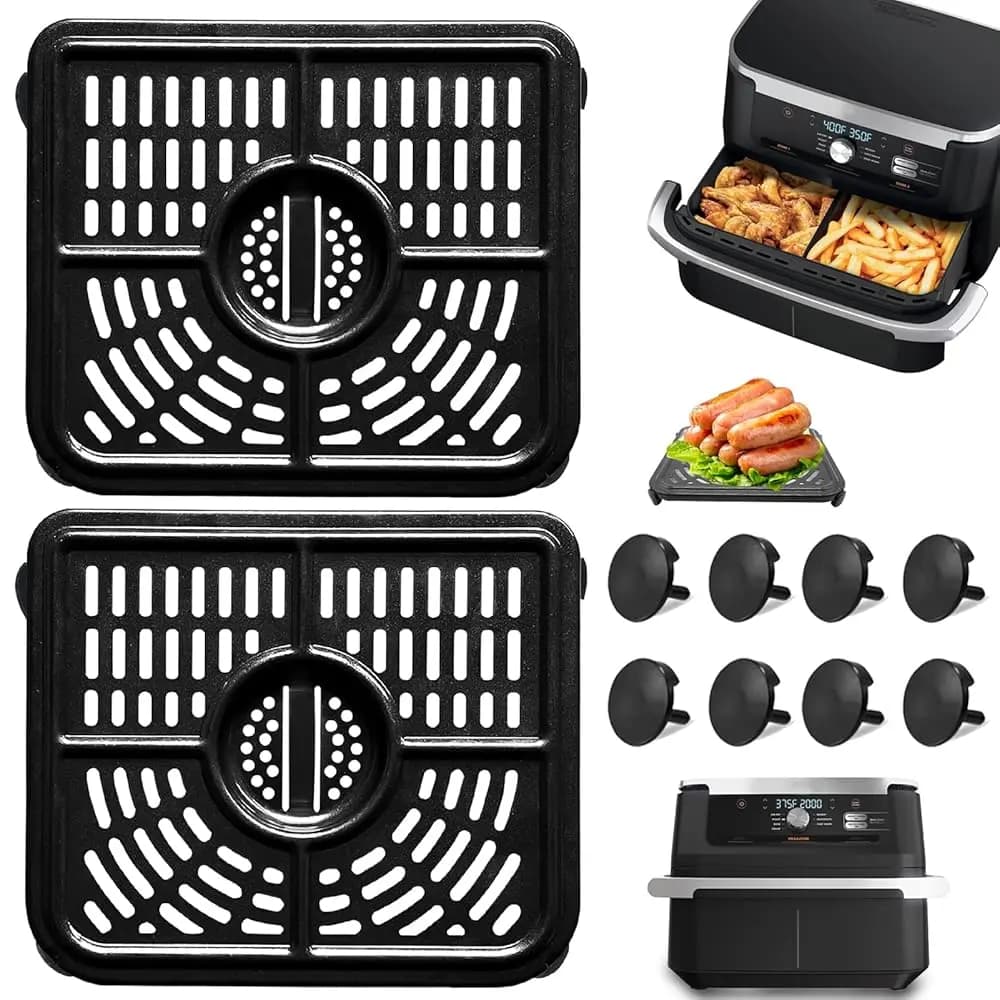 Accessori per Friggitrice ad Aria Ninja Foodi 11 Quart 7-in-1 MegaZone XL FlexBasket, 2 Pezzi Ricambi per Friggitrice ad Aria