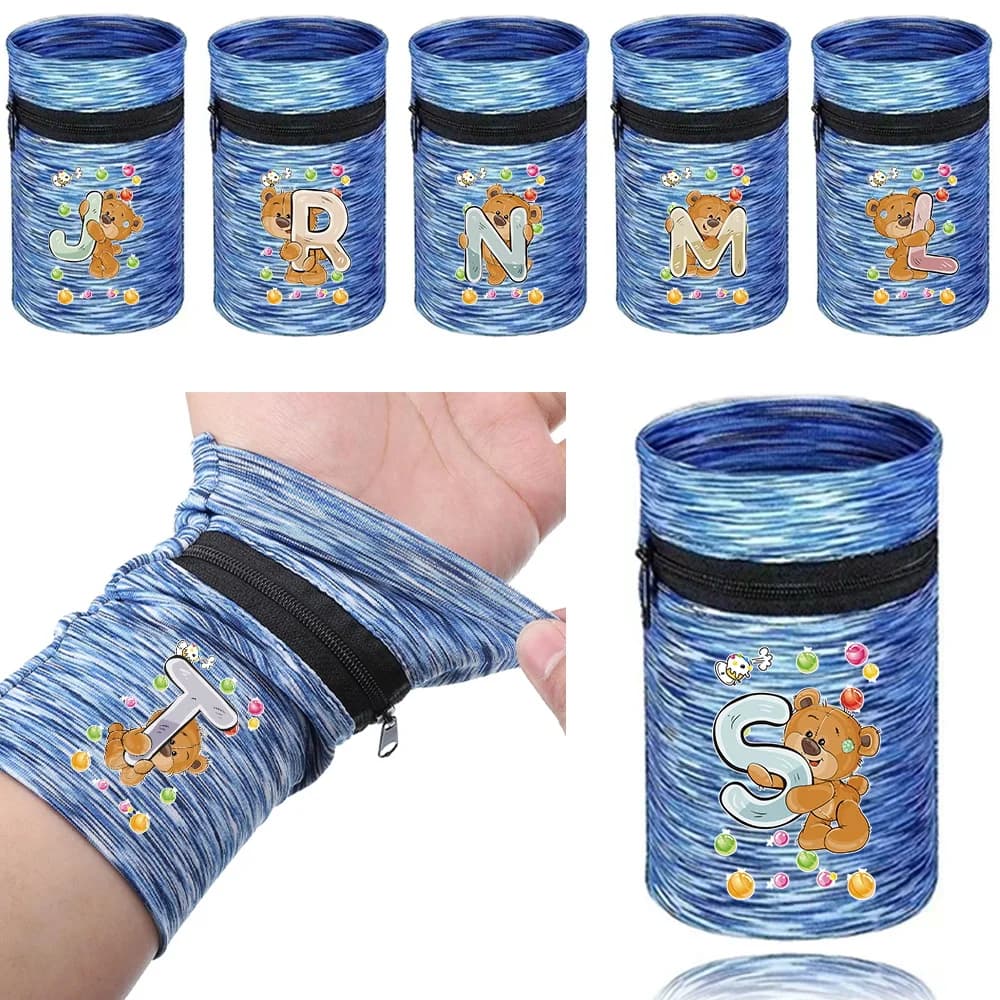 Fascia da Polso Sportiva, Protezione per il Polso, Supporto di Sicurezza per Corsa, Fascia Elastica, Stile Orso