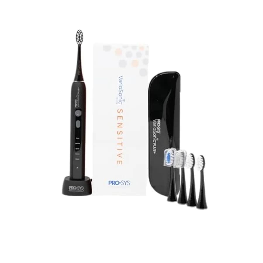 ® VarioSonic Plus+ Sensitive Kit Spazzolino Elettrico Professionale per Denti Sensibili Ricaricabile con Sensore di Pressione e Timer