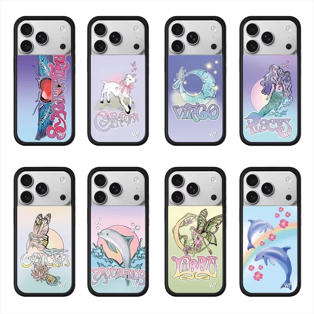 Custodia per telefono Wildflower INS con simpatico delfino oceanico per iPhone 11 12 13 14 15 16 17 Pro Max Plus, cover antiurto con cavallo cartoon wf