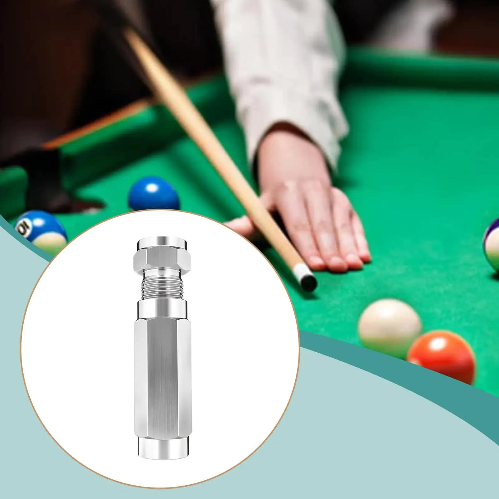 Strumento di Manutenzione per Stecche da Biliardo Facile da Usare, Morsetto in Acciaio Inox per Kit di Sostituzione Punta e Accessori
