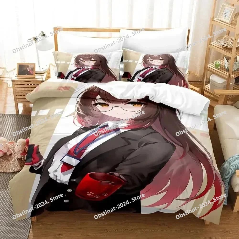 Set biancheria da letto Anime Roboco-san Set letto stampato Copripiumino Lenzuolo Federa Letto Copripiumino morbido Full Queen King Size