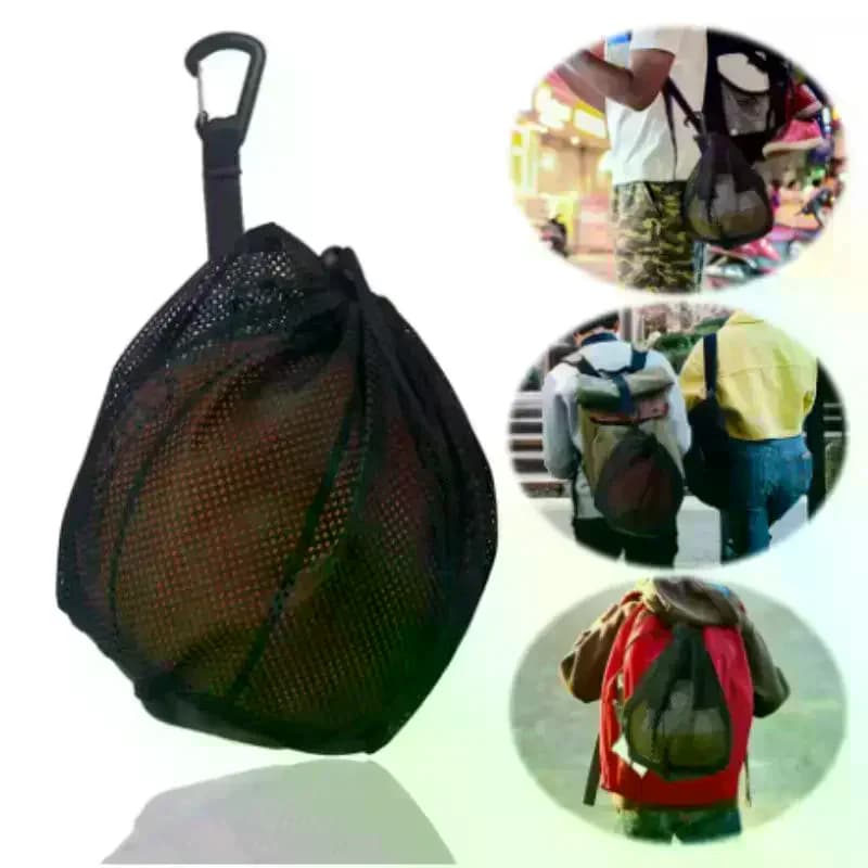 Large Capacity Drawstring Sports Bag, Basketball Mesh Bag, Volleyball Mesh Bag, Soccer Bag, Accessories Included.