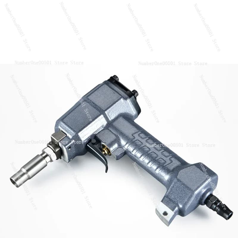 Chiodatrice pneumatica con finitura a perno da 1/4 di pollice Cucitrice ad aria fine Chiodatrice per mobili nera Lavorazione del legno Cornici in pelle Scatola per scarpe