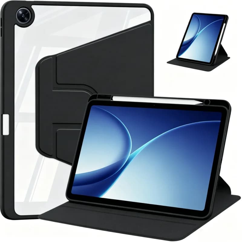 360 ° Custodia Rotante per OPPO Pad 5 con Porta Penna, Retro in Acrilico per OPPO Pad5 12.1'' - Cover con Supporto Orizzontale/Verticale Girevole