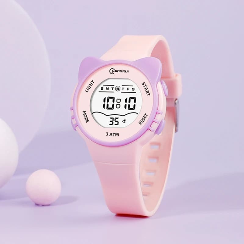 Kids Watch Digital Waterproof Cartoon Clock for Girls Boys LCD Pink Sports Electronic Kids Watches Kids Watch