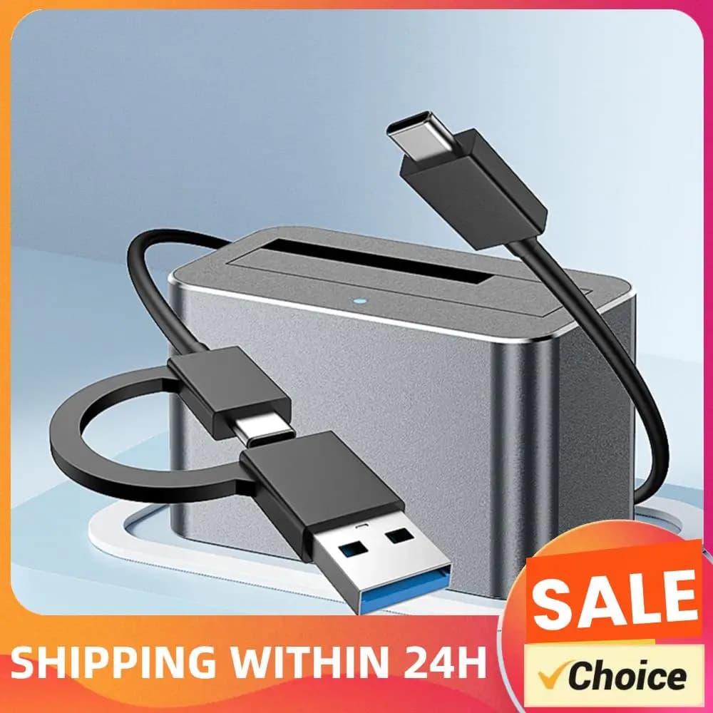 Dock per hard disk SAS con adattatore da SAS a USB 3.0, supporta fino a 20 TB, custodia esterna per disco USB per HDD/SSD SATA/SAS da 2,5/3,5 pollici