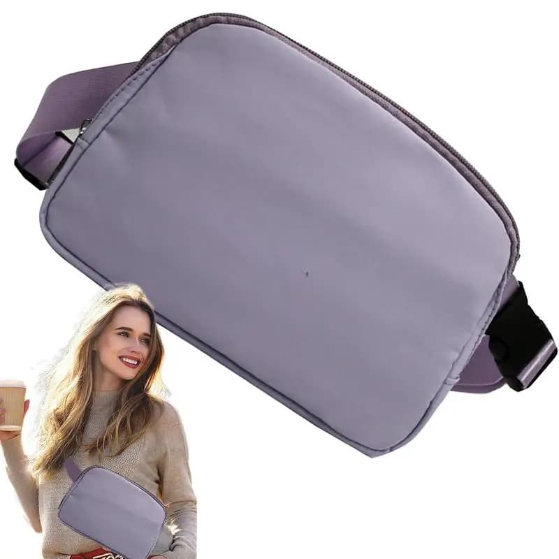 Women's Sports Waist Bag Diagonal Nylon Belt Bag Casual Multifunctional Running Waist Belt Lightweight Waterproof