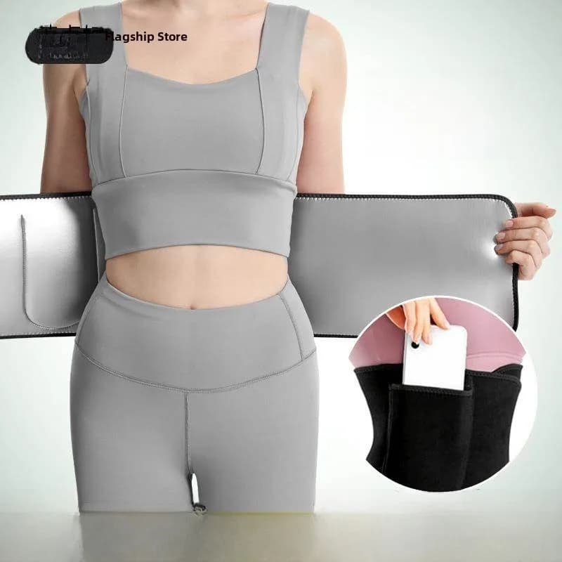 Cintura Dimagrante Sportiva per Fitness, Supporto Lombare Uomo/Donna con Tasca Porta Cellulare, Ideale per Corsa, Squat e Tonificazione Addominale