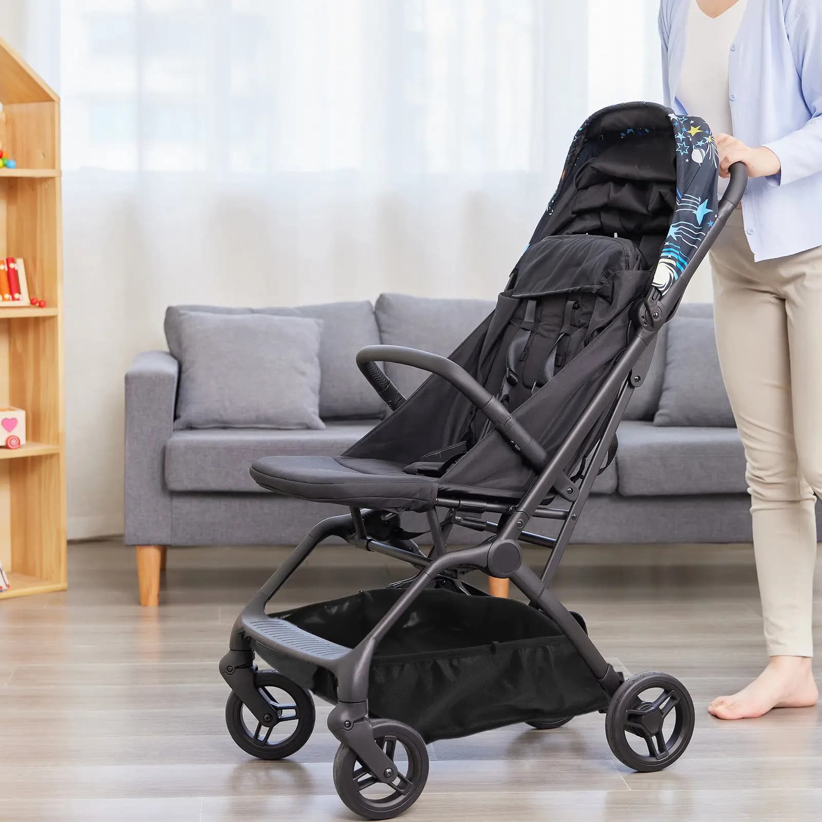 Organizer Impermeabile per Passeggino con Ampio Spazio di Stoccaggio per Attrezzi per Bambini, Installazione Rapida, Borsa Portaoggetti Sospesa Sotto il Passeggino