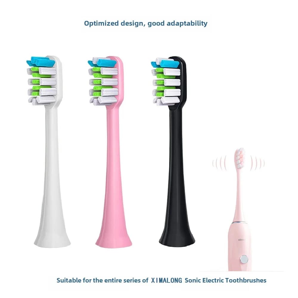 4 pcs/packing spare heads for Ximalong electric toothbrush head vacuum pack with dust cover