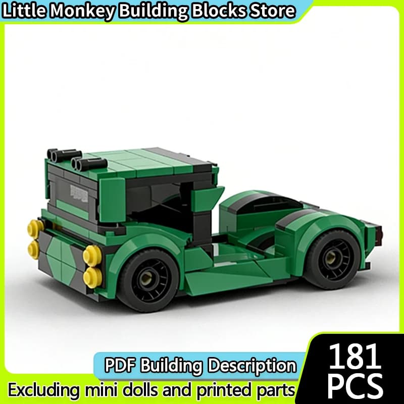 Speed Racing Car Model MOC Building Bricks Classic Transport Truck Modular Technology Children Holiday Gifts Assemble Toys Suit