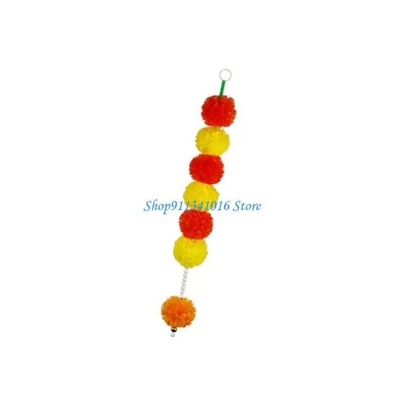 Ghirlande calendula flowers Artificial calendula garlands Hanging ornament for Indian
