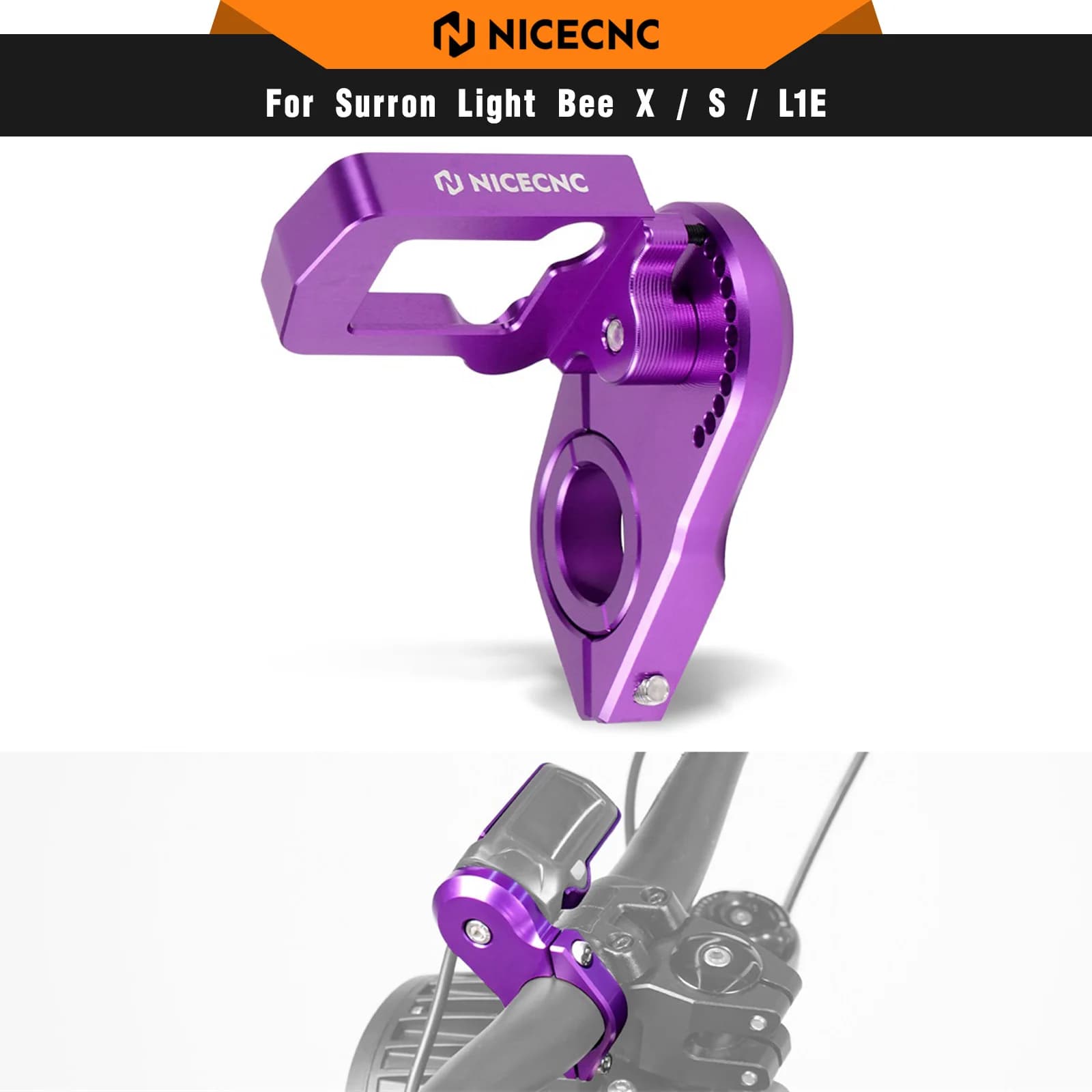 NICECNC For Surron Light Bee XS L1E Electric Dirt Bike Digital Display Aluminum Repositioning Bracket For Segway X160 X260 2025