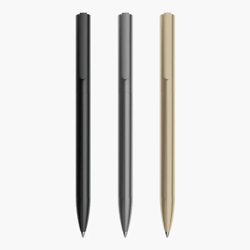 Penna Gel in Metallo BEIFA con Punta Rotante 0.5MM, Inchiostro Nero, Ricarica Svizzera, per Firma, Ufficio, Scuola, Cancelleria