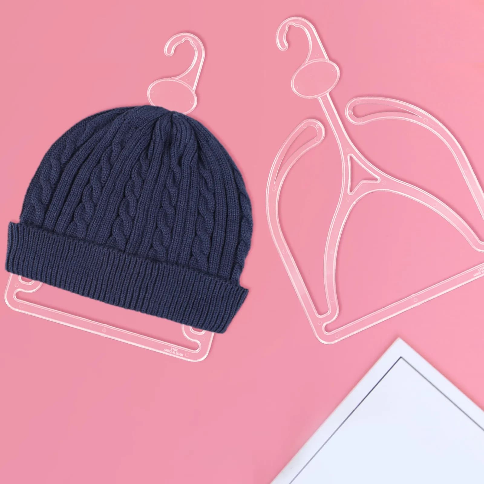 10Pcs Hat Rack Clear Plastic Organizer Hat Display Stand for Winter Beanie Baseball Caps Scarves Belts Towels Handbags Clothes