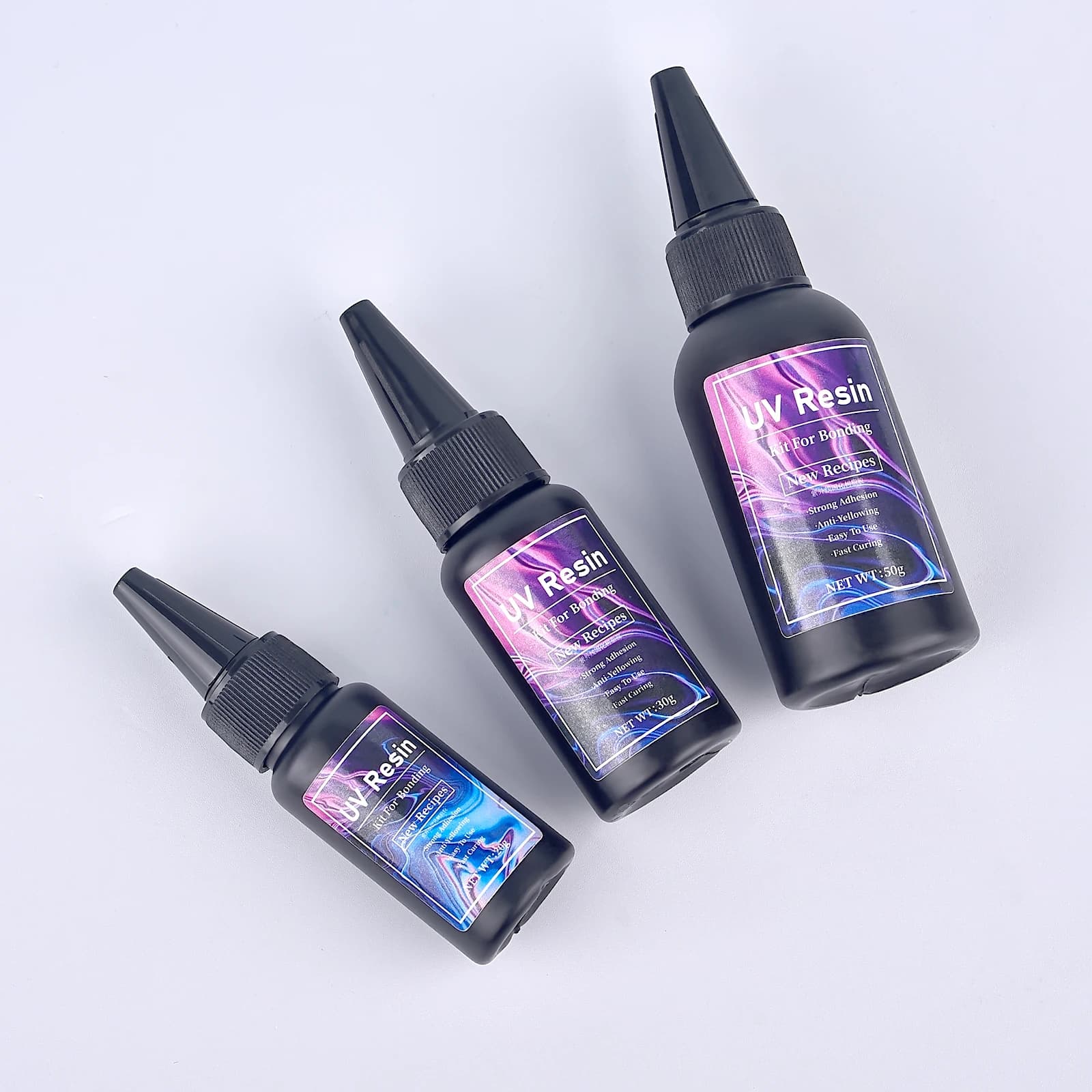 UV Bonding Welding Glue Kit Super Bonding UV Glue Fix Liquid Curing Hard Quick-Drying Resin Glass Plastic Wood Repair Glue