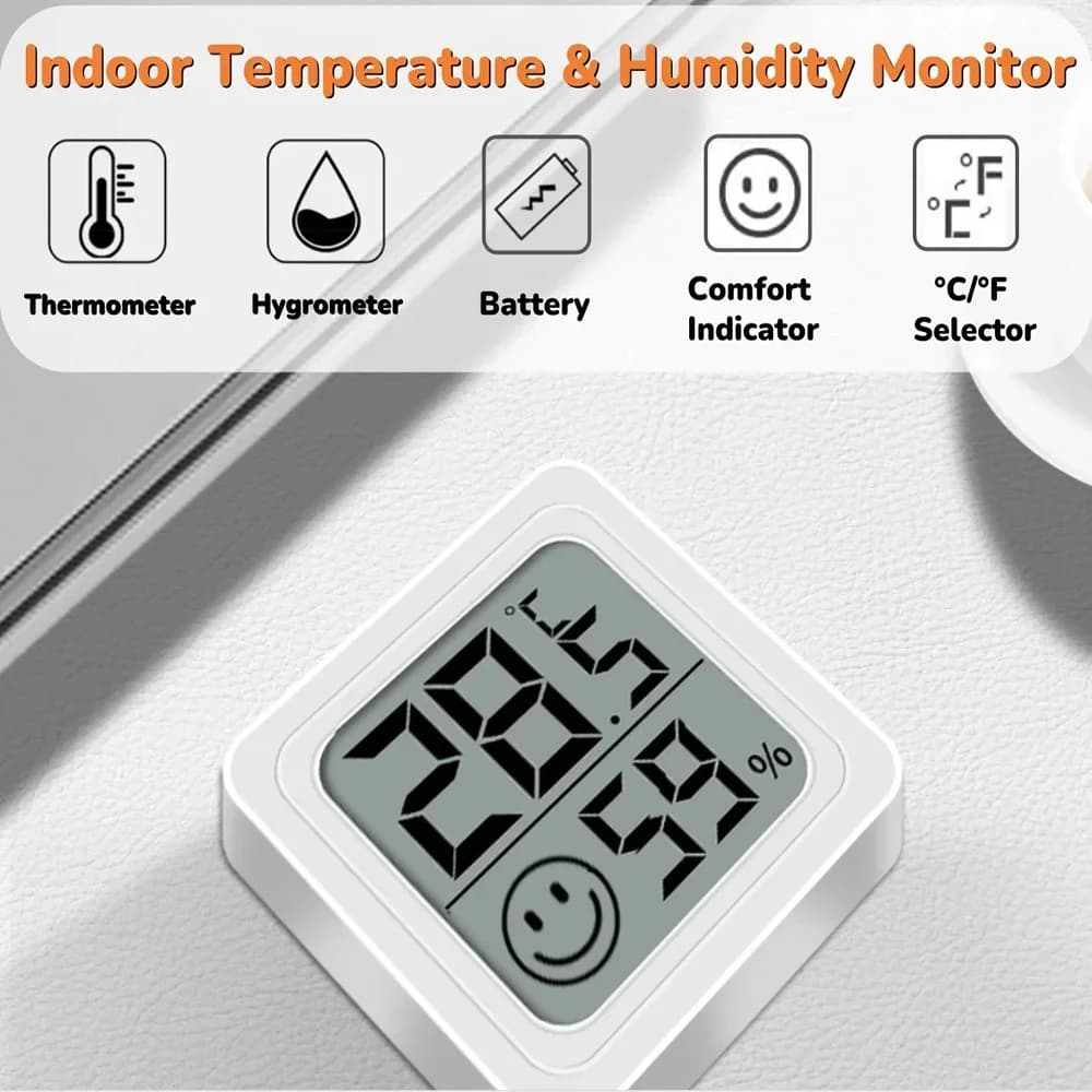 2026 Monitor elettronico LCD Igrometro Baby Room Termometro digitale Igrometro Mini stazione meteorologica per interni ed esterni