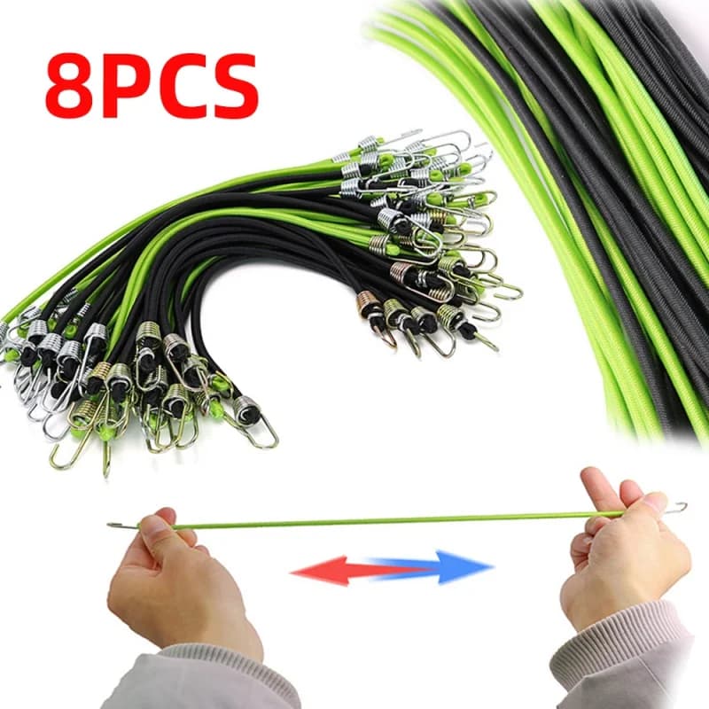 8 Pieces Elastic Rope for Heavy Duty Stretch Cords for Bag Cable for Kids Cycling Stretch Pull Strap Tow