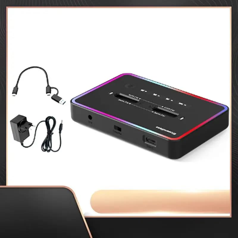 Blueendless M.2 Nvme/Sata Duplicatore Dual-Bay Offline Clone 20 Gbps NVME Docking Station Clone offline con una chiave Ssd Dock-N34R