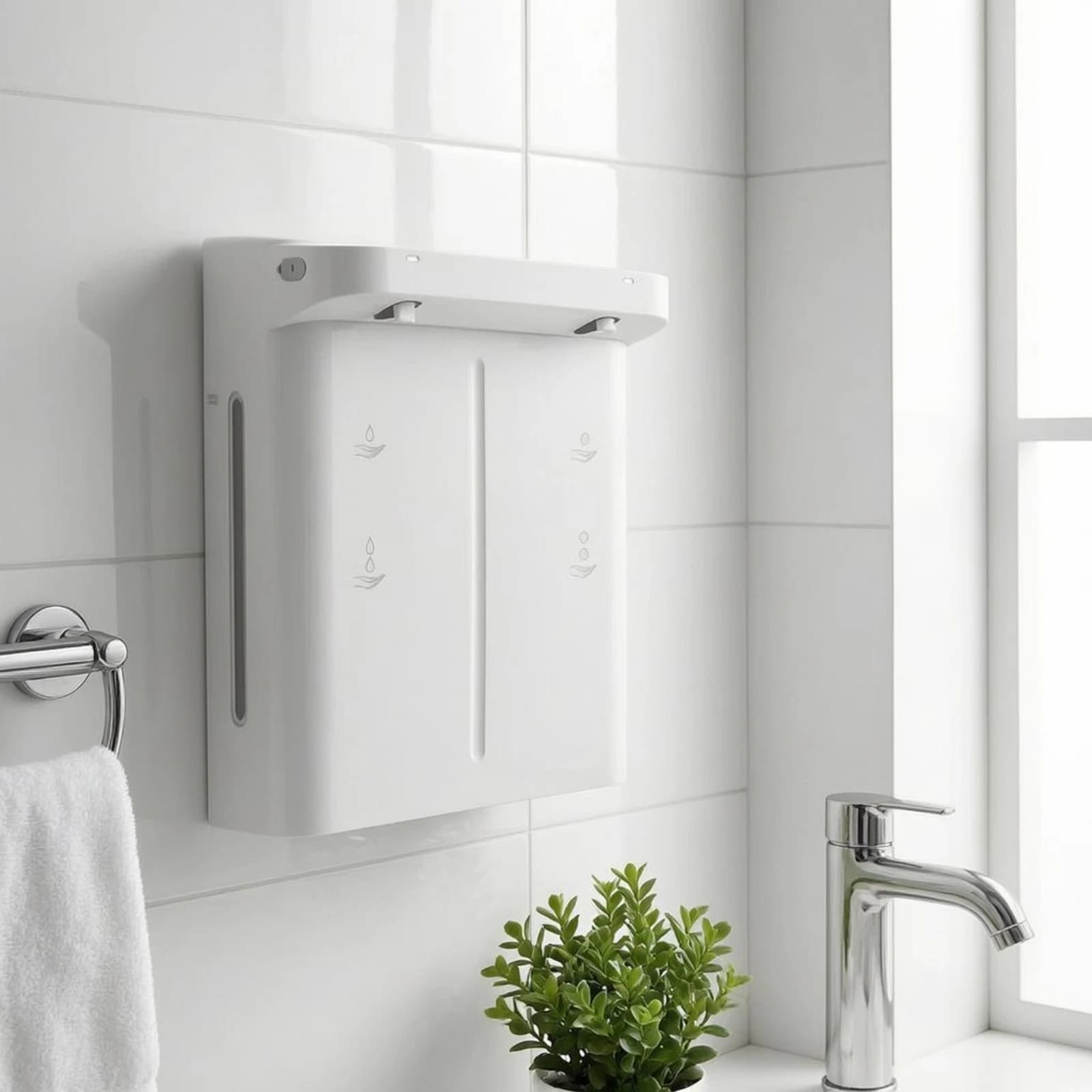 Automatic Foam Soap Dispenser Dual Head Wall Mounted Soap Dispenser Cleaning Supply Type-C Charging Bathroom Item Waterproof