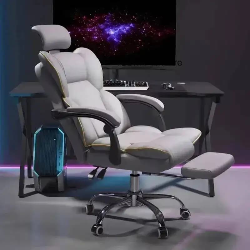Sedia da Ufficio Reclinabile Nordica, Sedia Ergonomica da Gaming per Casa, Sedia Girevole per Computer, Poltrona Moderna con Schienale e Braccioli