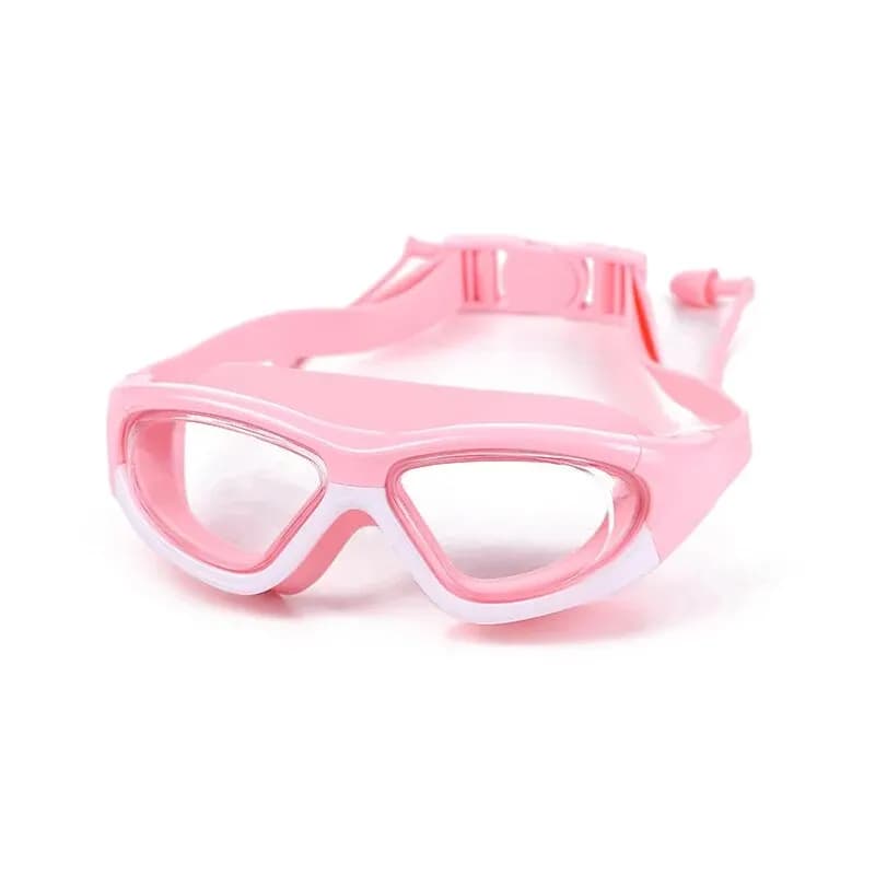 Occhialini da nuoto per bambini ad alta definizione per ragazzi e ragazze Occhialini da nuoto antiappannamento Occhialini con montatura grande Comodi occhialini in silicone