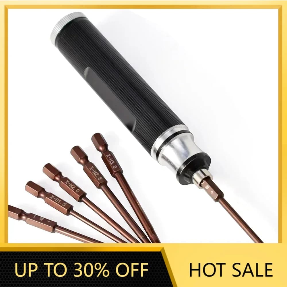 RC Screwdriver Tool 6in1 Magnetic Hex Screw Driver 1.5 2.0 2.5 3.0mm Screwdriver Kit for RC Car Rc Helicopter Drone Repair Tool