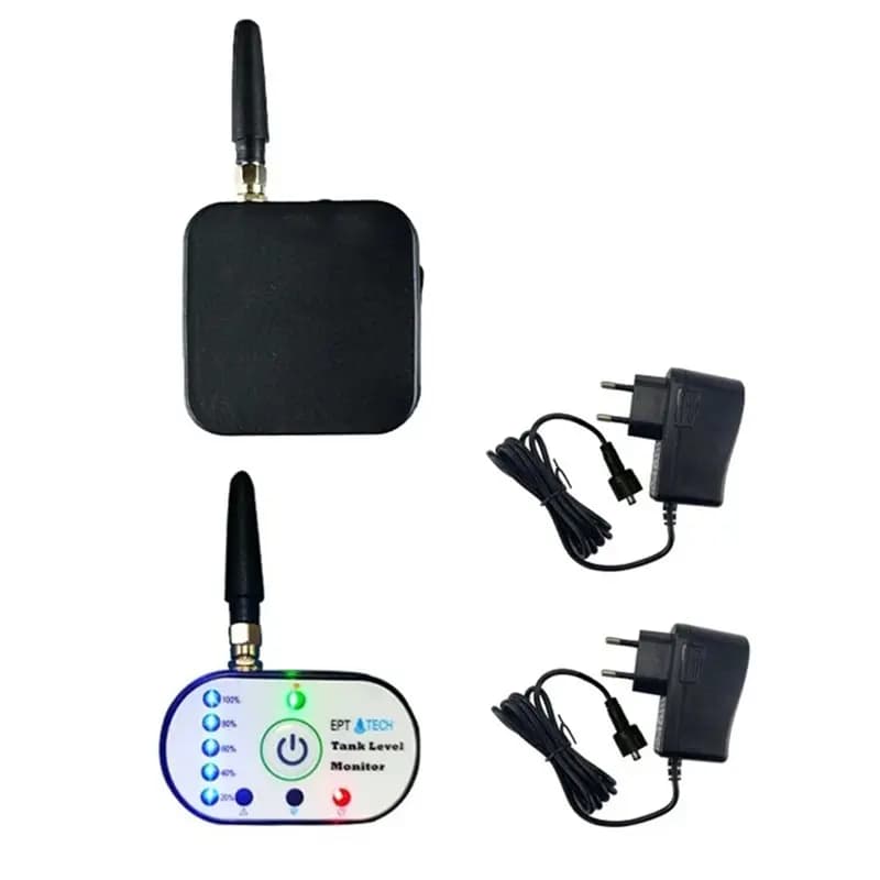 Level Sensor Oil/Water T21C Remote 433Mhz Smart TLC2326P-LORA WiFi with Mobile App for Monitoring External and Alarm Level Tank, EU Plug