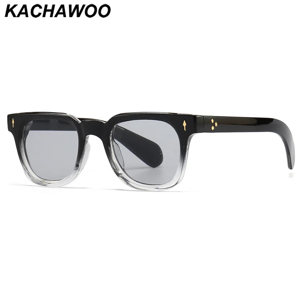 Kachawoo retro sunglasses men black gray brown uv400 square frame sun glasses for women popular Summer European style unisex