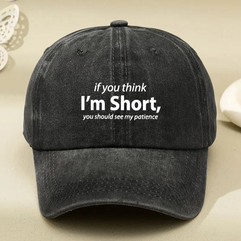Unisex Baseball Hat with Print 'If You Think It's Low, Watch My Patience' New Style Vintage Soft Wash