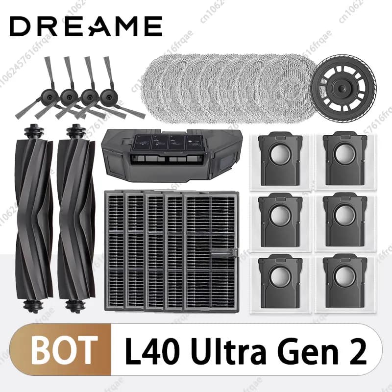 Dreame L40 Ultra Gen 2 Accessories Main Side Brush Mop Cloth HEPA Filter Dust Bag Robot Vacuum Cleaner Replacement Spare Parts