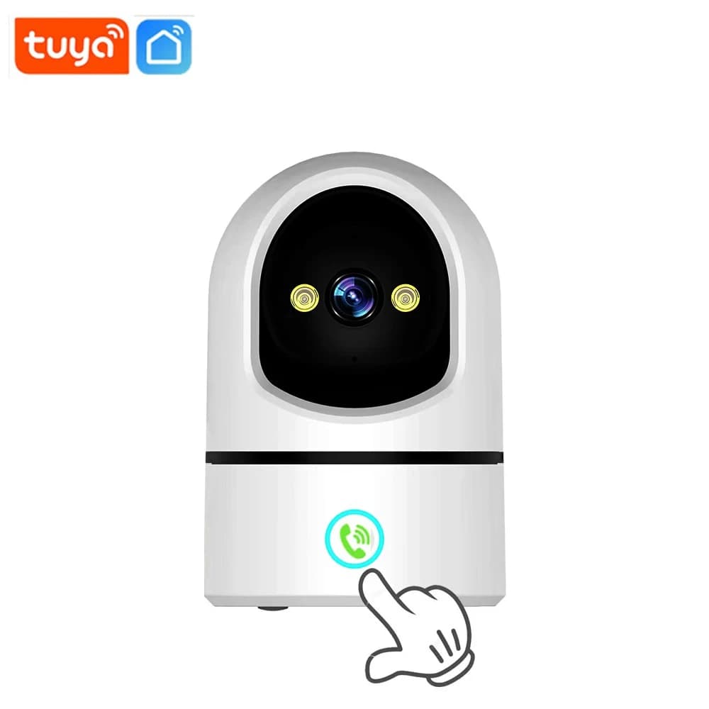 Telecamera per Monitoraggio Bambini WiFi PTZ con Chiamata One-Touch, Tracciamento Automatico, Visione Notturna a Colori, Telecamera IP CCTV per Sorveglianza Domestica