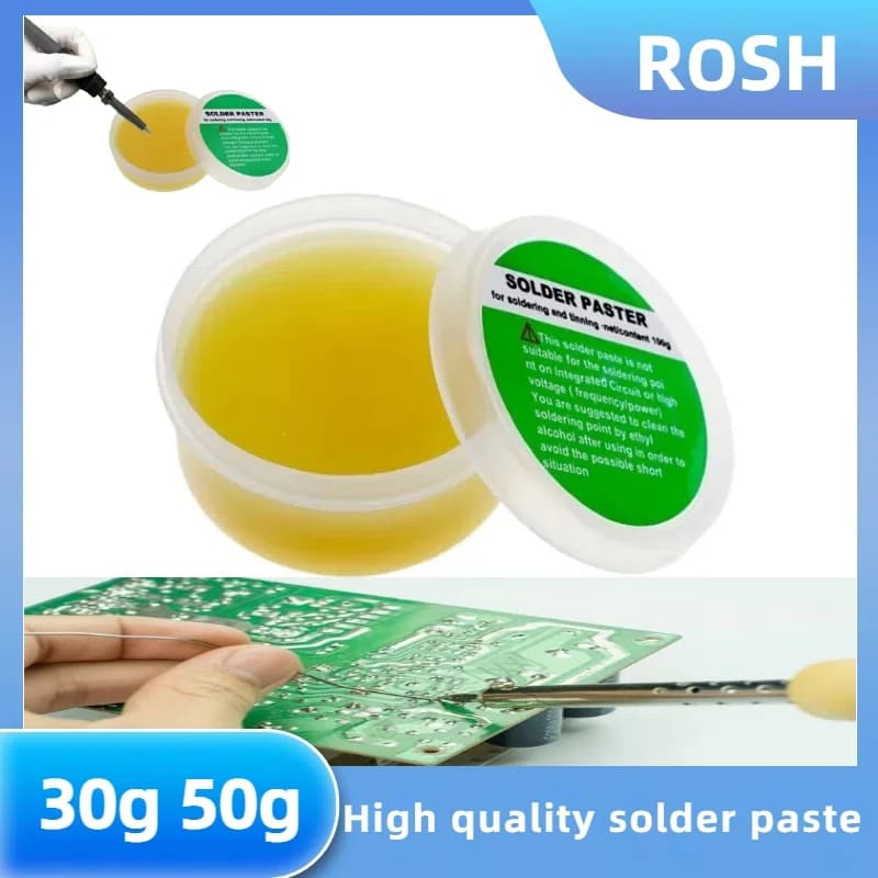 1 pz 30g/50g pasta saldante non pulito colofonia flusso senza piombo senza piombo saldatura stagno saldatura olio flusso parti del circuito saldatura