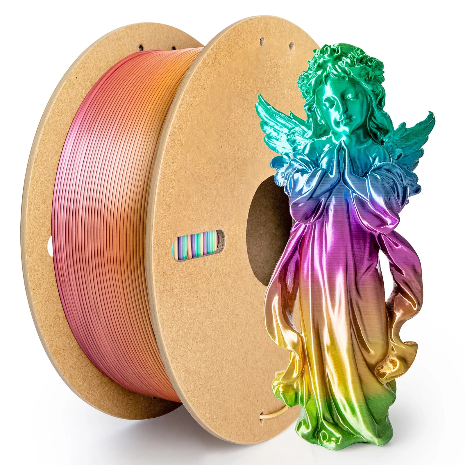 Filament PLA Silk Rainbow 500g/1KG 1.75mm - Polished Filament for 3D FDM Printers - Candy Series
