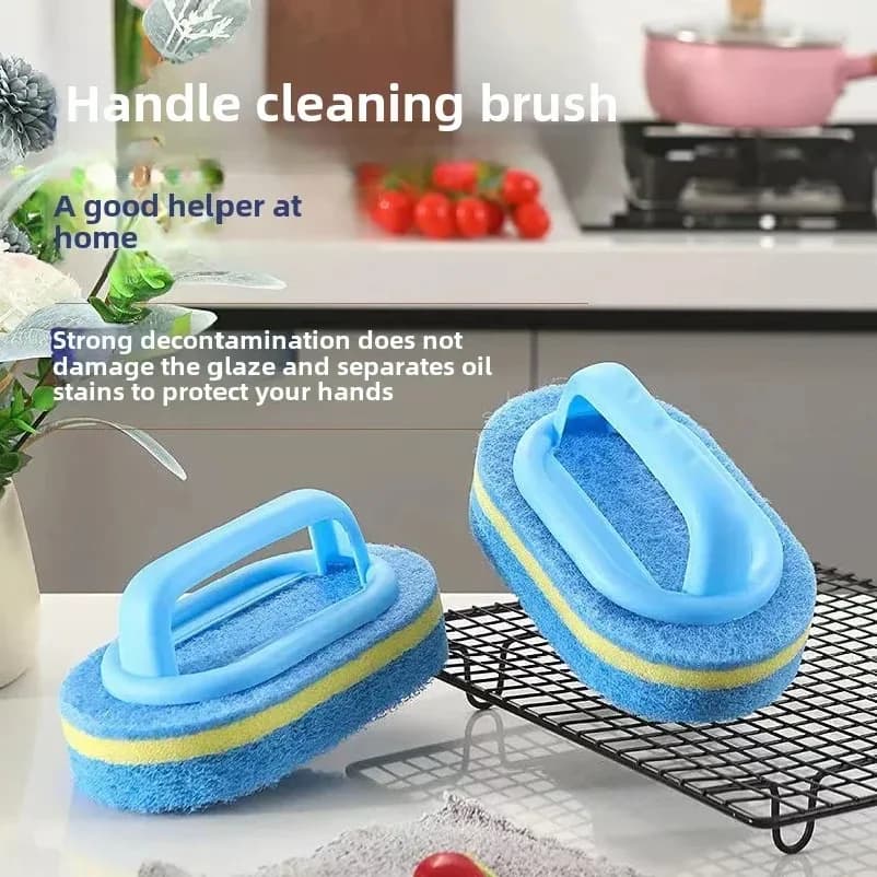 1 pz spazzola per la pulizia della casa manico magico spugna facile da pulire per cucina bagno WC strumenti per la pulizia delle finestre delle pareti