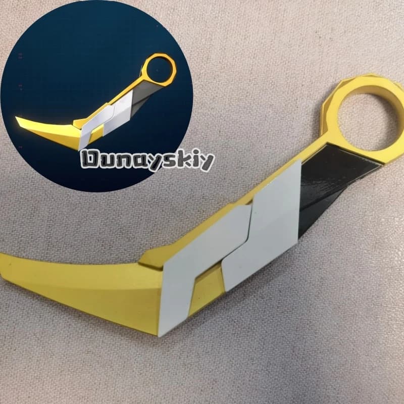 LWW*18 Replica di Lama a Artiglio in Oro Viola, Accessorio per Cosplay e Giochi, Design Realistico Pieghevole per Appassionati di Gaming