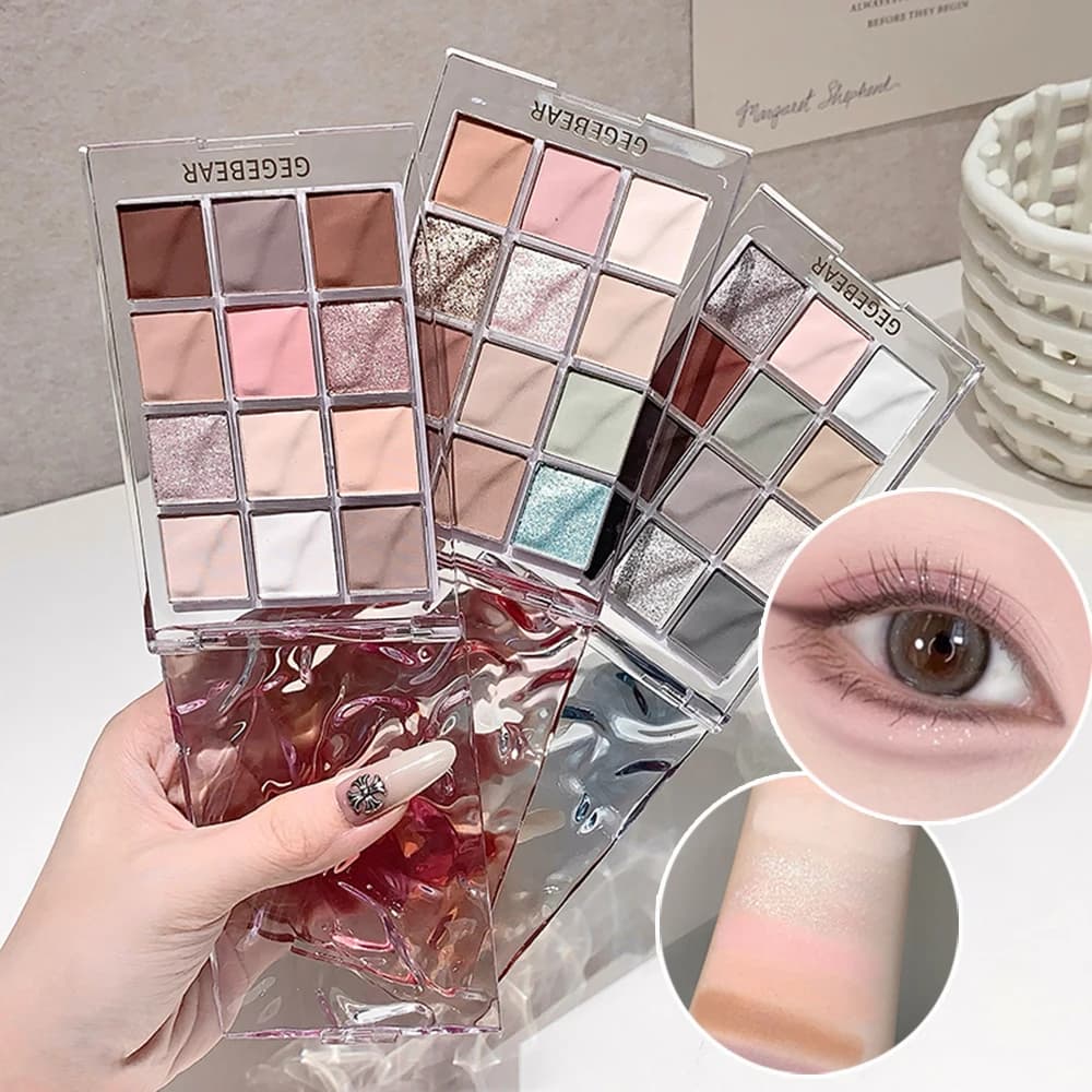 12 Color Gege Bear Shade Palettes and long-lasting contours with earth-coloured mattes