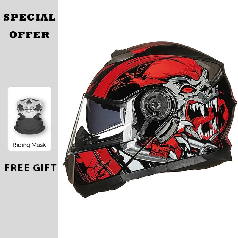 Caschi da moto Casco modulare ribaltabile Doppia visiera Casco integrale omologato DOT Casco da motocross da corsa per moto ECE