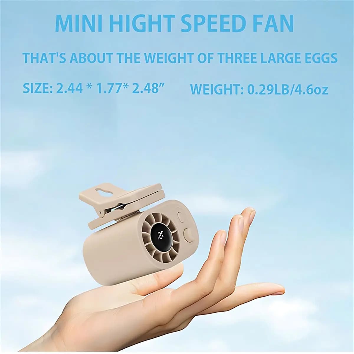 A3#(Upgraded) 1814F Portable Car Clip Fan 360° Rotatable 100 Speed Wind 12V USB Rechargeable Electric Fan Low Noise Mini Fan Cla