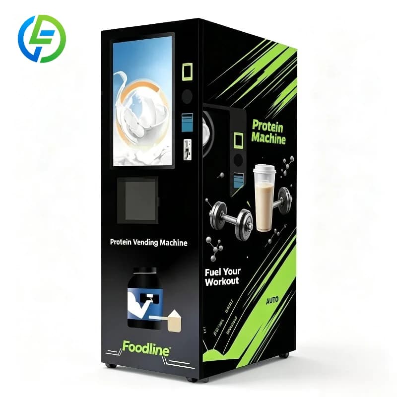 FL Customized Cup Dispenser Coffee / Protein Powder Vending Machine Gym Protein Shake Vending Machine Source Comercial