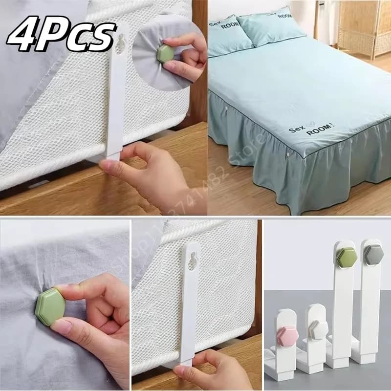 4 pezzi nuovo supporto per lenzuolo clip copridivano per la casa materasso copripiumino elementi di fissaggio antiscivolo staffa fissa accessori per la casa piccoli