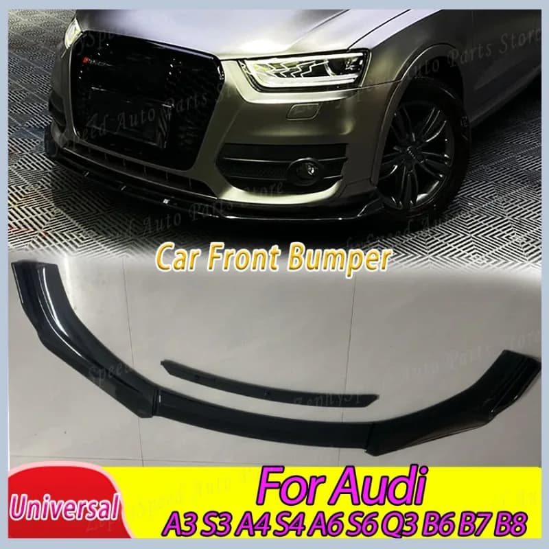 Spoiler Universal Front for Auto, Wheelchair Diffuser for Audi A3 S3 A4 S4 A6 S6 Q3 B6 B7 B8, Car Body Kit and Car Accessories
