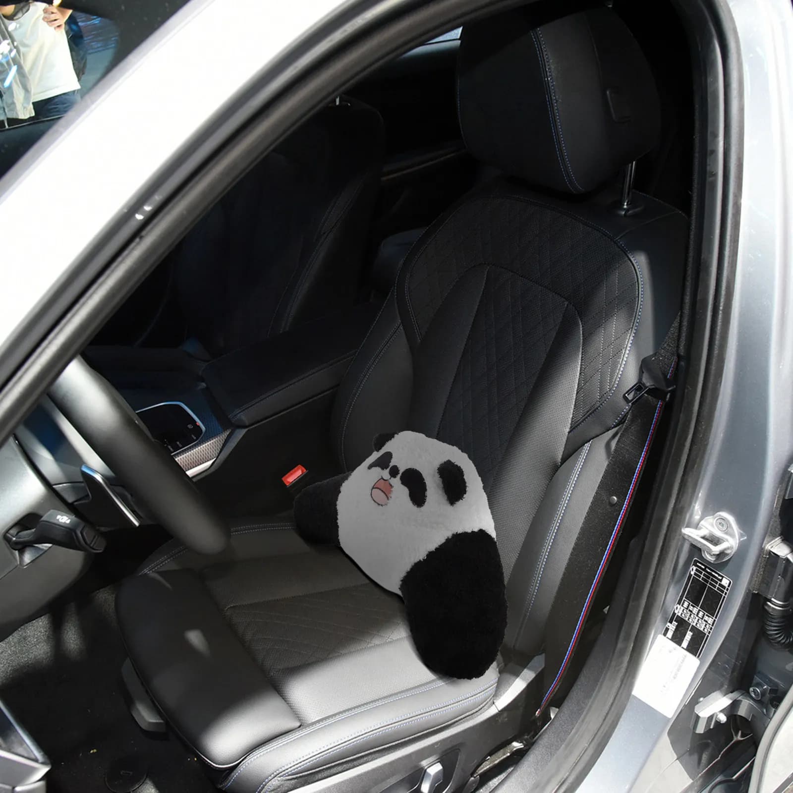 Cuscino di Supporto Lombare per Auto Panda, Universale, Comodo Cuscino per Schiena, Allevia il Dolore Lombare durante la Guida