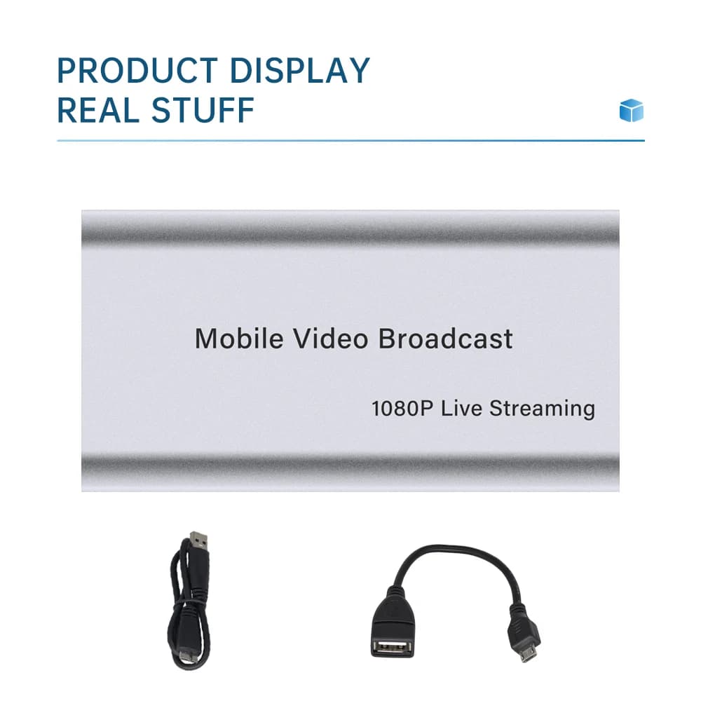 UC2000H Aluminum Alloy Housing USB 2.0 Video Capture Card 1080P60 High Definition Video Grabber Box Support OBS Zoom