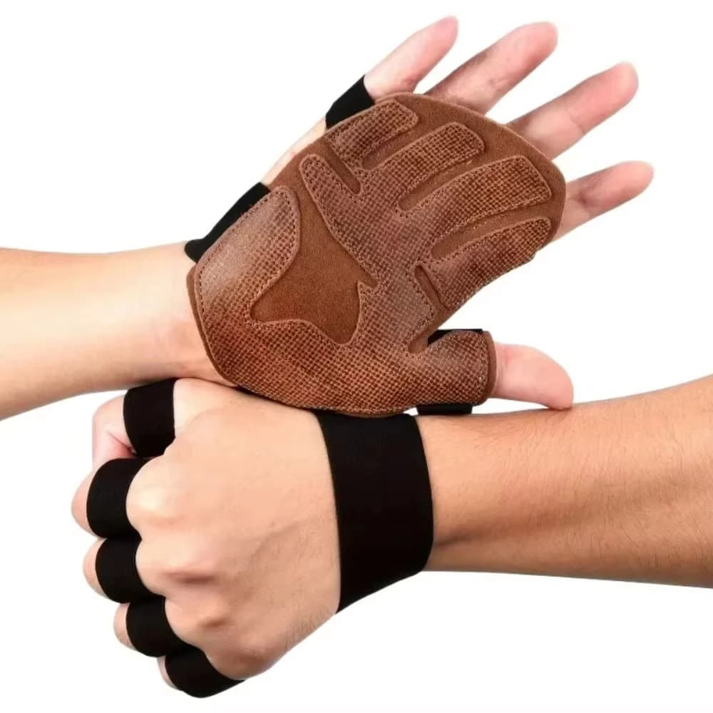 Breathable Half Finger Gym Gloves Non Slip Hand Protector for Weight Lifting Pull Ups Kettlebell Fitness Sports Men Women