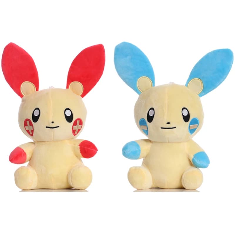 1 pz 22 cm Pokémon Plusle & Minun Peluche Morbidi Giocattoli di Cartoni Animati Regalo