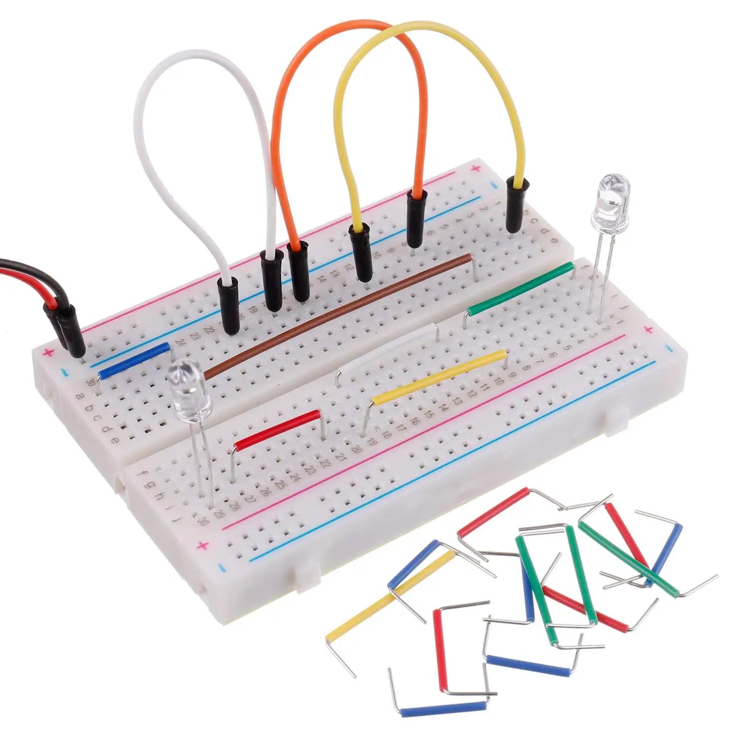 Breadboard 400/830 punti senza saldatura, kit scheda PCB prototipo, 65 cavi jumper flessibili senza saldatura per Arduino