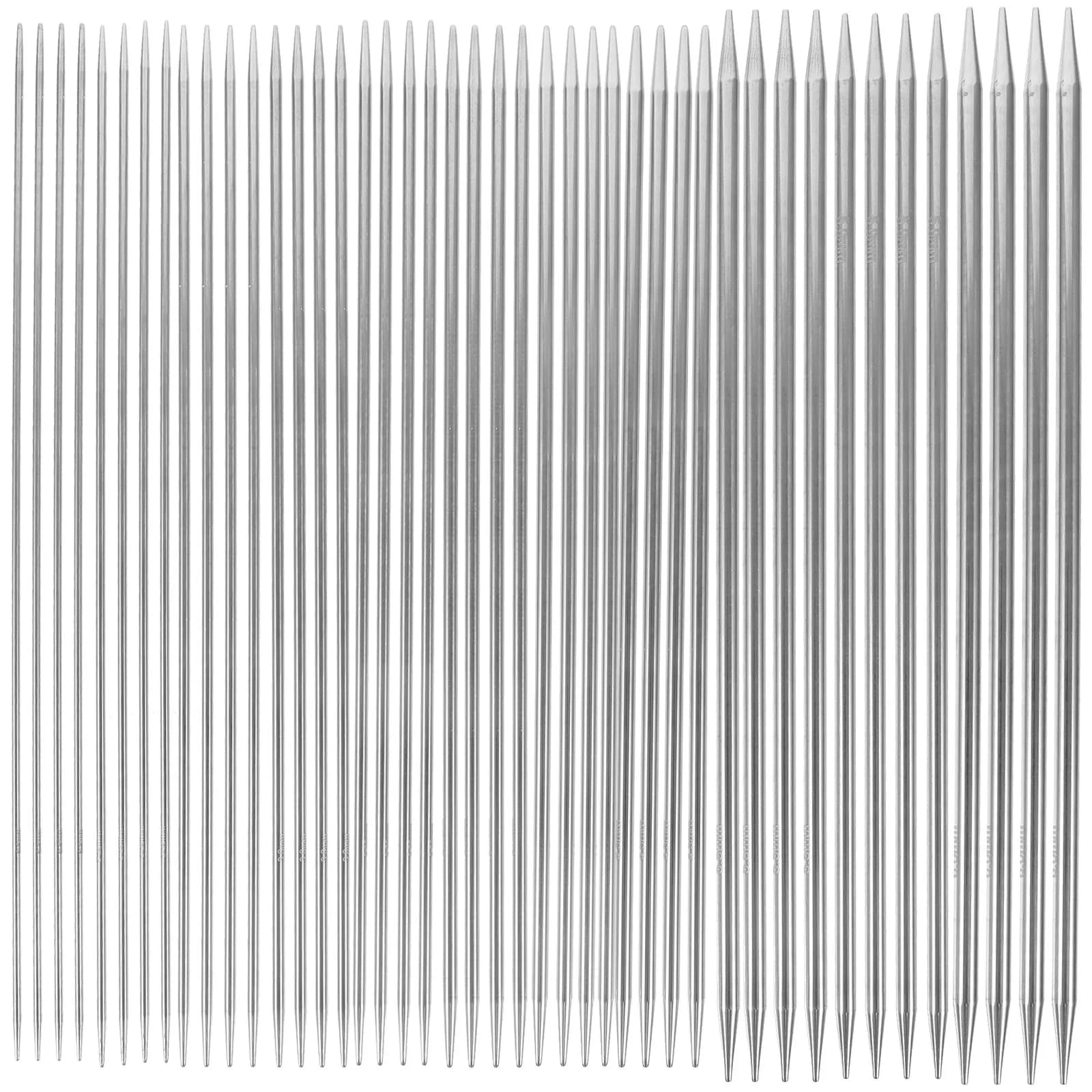 44Pcs Double Pointed Knitting Needles Stainless Steel Premium Smooth Comfort Grip for Sweaters Hats Socks Scarves Beginners